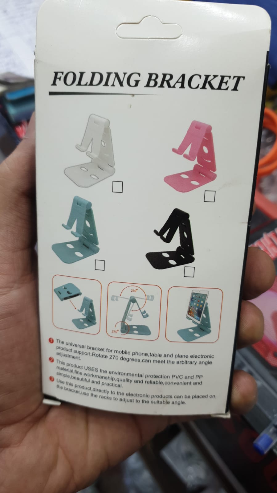 Cell Phone Stand for Phones,Adjustable Desktop Phone Holder Compatible with All Phones, Cell Phone Holder for Desk - Image 3