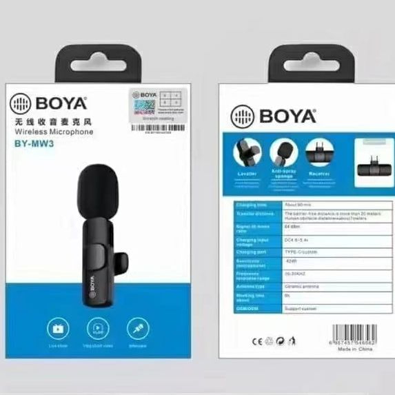 BOYA BYMW3 Wireless MIC Dual MICROPHONE Vlogging Mic, For Podcast, Interviews, with Microphone for Type C, Android, IOS Lightining & 3.5mm Jack - Image 5