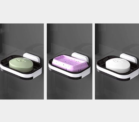 Wall Mounted Soap Holder with Draining Tray Holder For Bathroom | Bar, Holder Rack For Shower Wall, Kitchen, Bathroom(random color) - Image 5