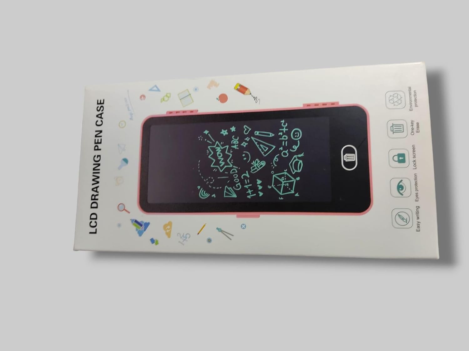 LCD Drawing Pen Case Easy Writing with Eye Protection, Lock Screen, Large Space LCD Drawing Pen Case-One Key Erase (Random Color) - Image 14