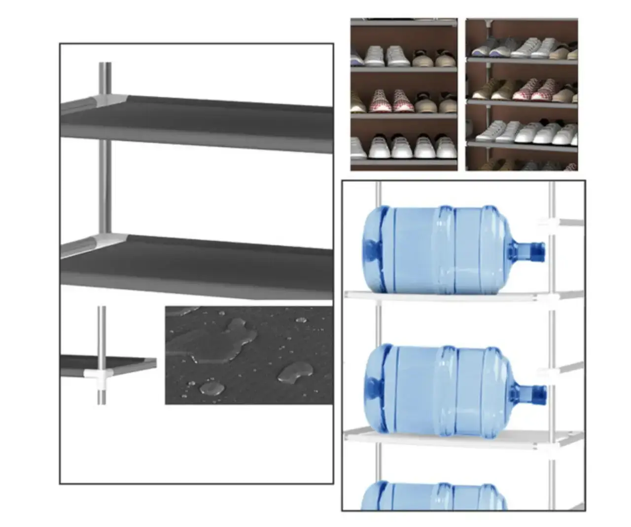 8 Layer Portable Dustproof Shoe Rack Shoe Rack Storage Closet Household Shoe Storage Rack Storage Cabinet (Random Color) - Image 3