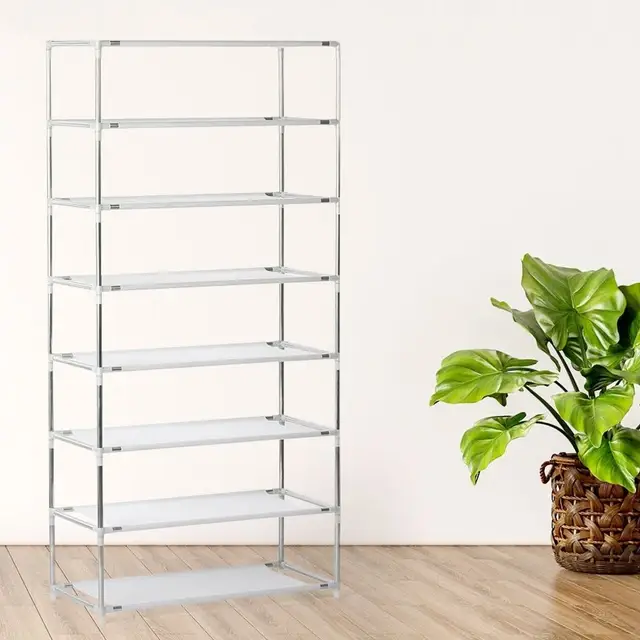 8 Layer Portable Dustproof Shoe Rack Shoe Rack Storage Closet Household Shoe Storage Rack Storage Cabinet (Random Color) - Image 5