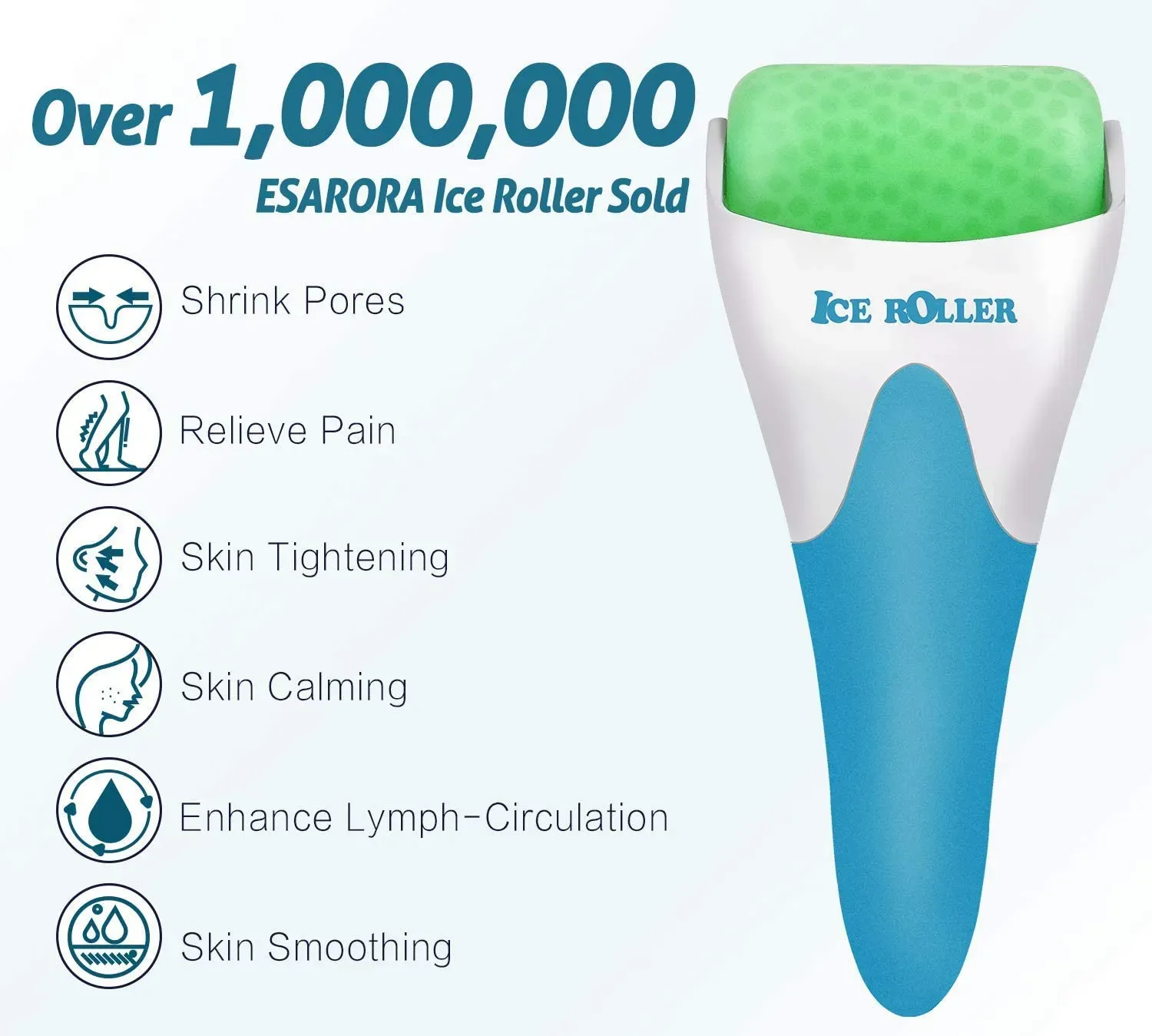 MARZAHAR Ice Roller for Face & Eye Puffiness Relief, Cold Gel Ice Face Roller Massager - Ice Roller Cool Roller For Face Eye Body Facial Shaping Anti Wrinkle Ice Roller Massager Smooth Skin ( Random Color ) - Image 10