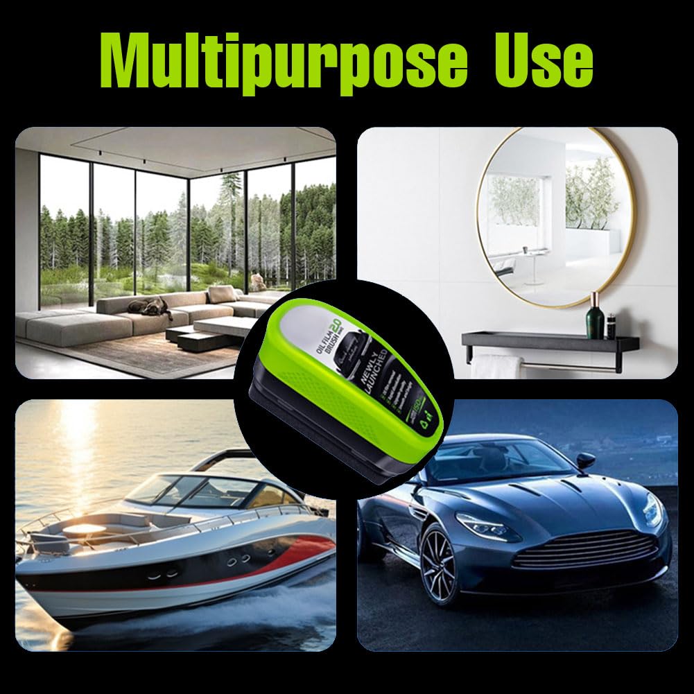 1Pc Oil Film Brush 2.0, Clear Vision Glass Cleaner, Clearview Shield Clear Vision Windshield Cleaner, Oil Film Cleaning Brush for Car Windows - Image 4