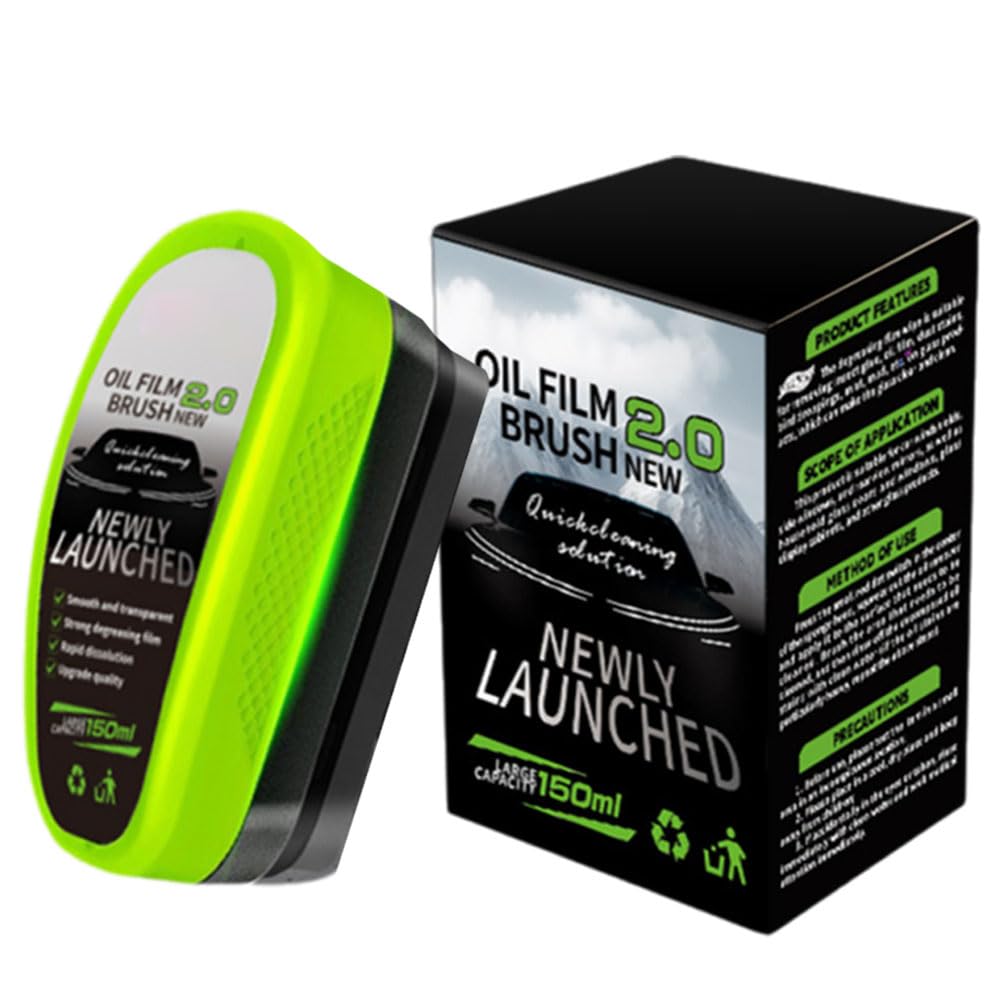 1Pc Oil Film Brush 2.0, Clear Vision Glass Cleaner, Clearview Shield Clear Vision Windshield Cleaner, Oil Film Cleaning Brush for Car Windows - Image 9