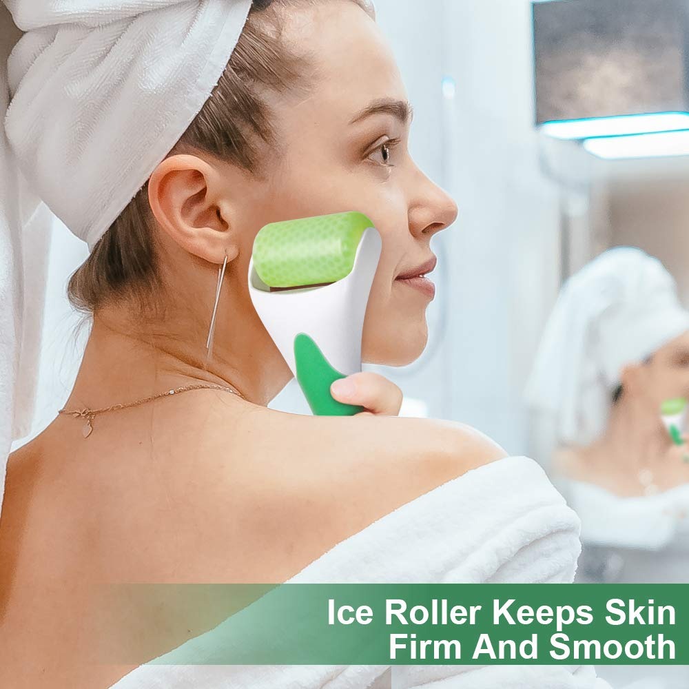 MARZAHAR Ice Roller for Face & Eye Puffiness Relief, Cold Gel Ice Face Roller Massager - Ice Roller Cool Roller For Face Eye Body Facial Shaping Anti Wrinkle Ice Roller Massager Smooth Skin ( Random Color ) - Image 4
