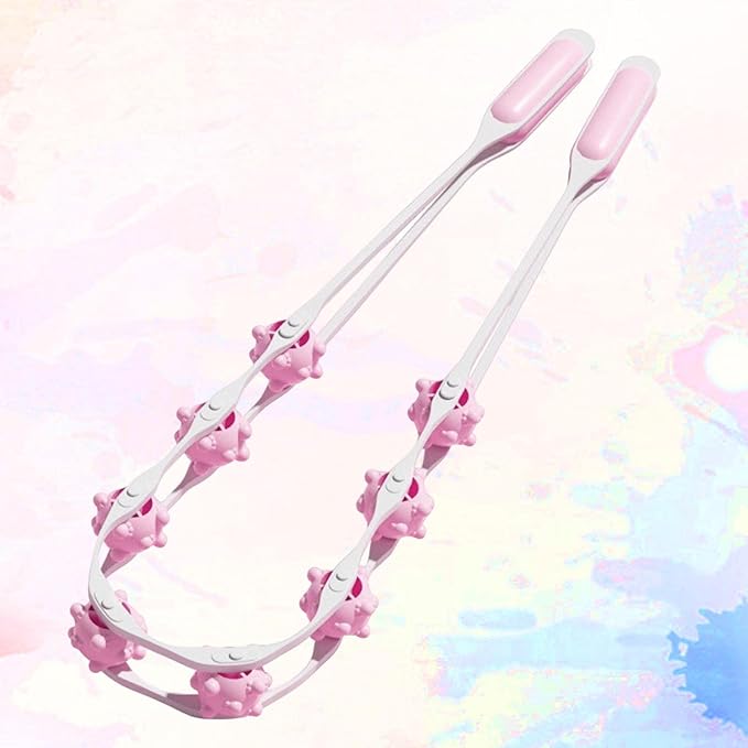 Multifunctional Bump Ball Full body massager | Muscle Relaxation Body Massage 8 Balls Ergonomic Handle Roller (Random color) - Image 10