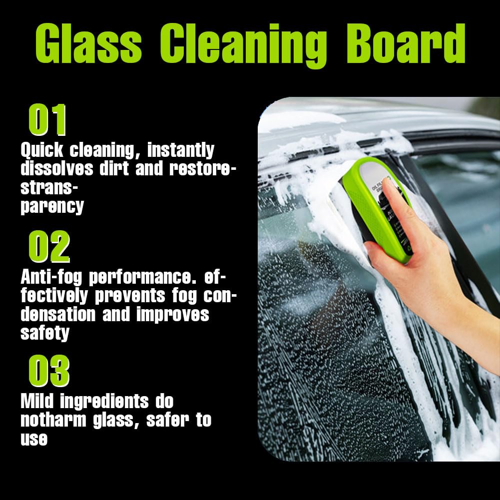 1Pc Oil Film Brush 2.0, Clear Vision Glass Cleaner, Clearview Shield Clear Vision Windshield Cleaner, Oil Film Cleaning Brush for Car Windows - Image 7