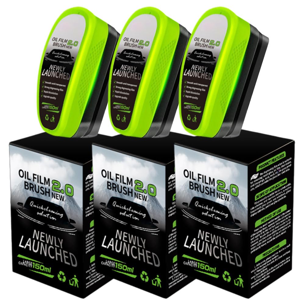 1Pc Oil Film Brush 2.0, Clear Vision Glass Cleaner, Clearview Shield Clear Vision Windshield Cleaner, Oil Film Cleaning Brush for Car Windows - Image 3