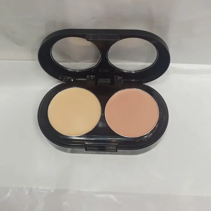 Creamy 2 in 1 Concealer Kit Warm Beige Creamy Concealer + Pale Yellow Sheer Finish Pressed Powder - Image 2