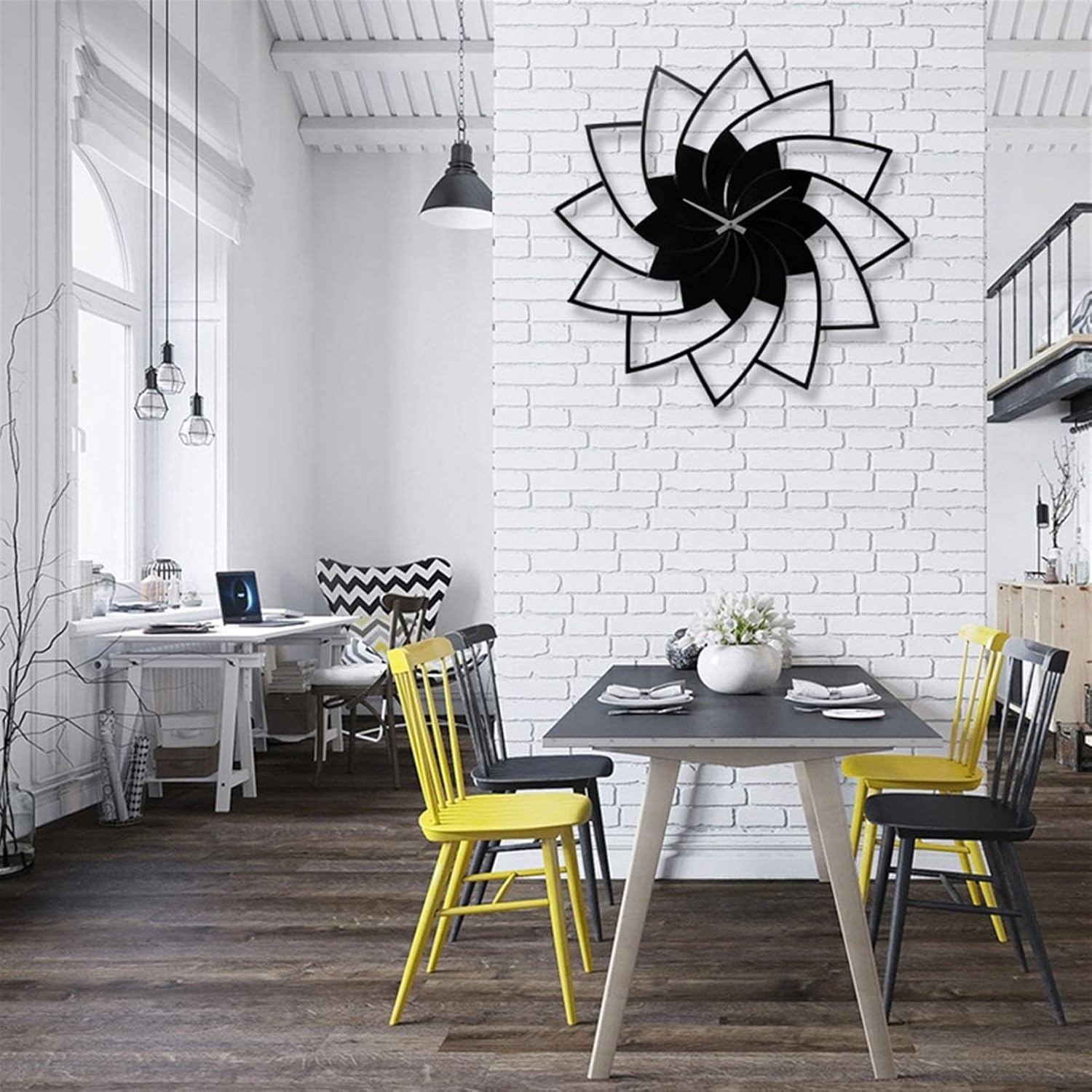 3D WOODEN FLORAL WALL CLOCK Modern Home Decorations for Living Room,Bedroom - Image 4