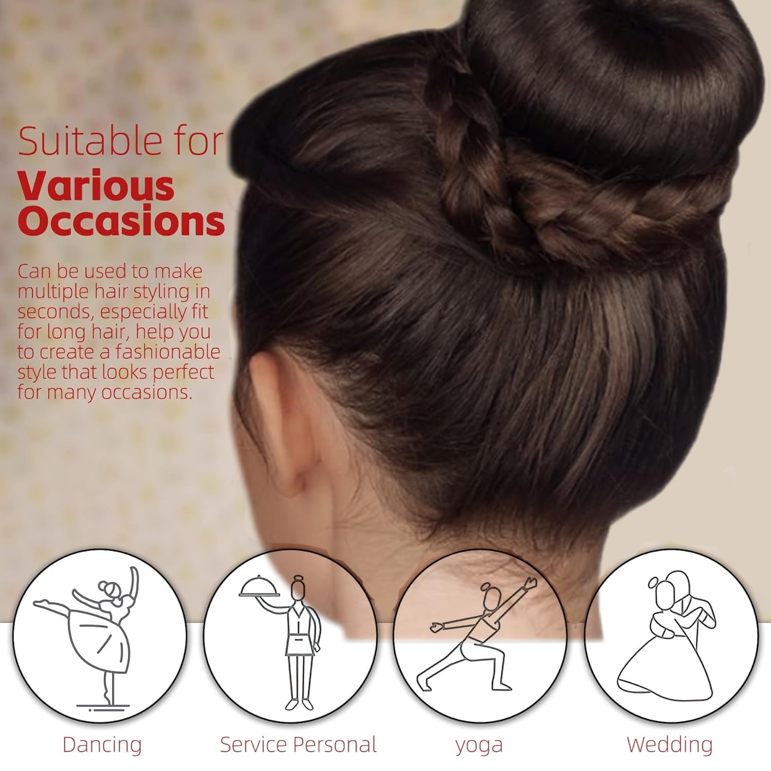 Hair Bun Maker French Twist Hair Fold Wrap Snap for Hair Easy Bun Hair Tool Ballet Bun for Kids and Women(random color) - Image 5