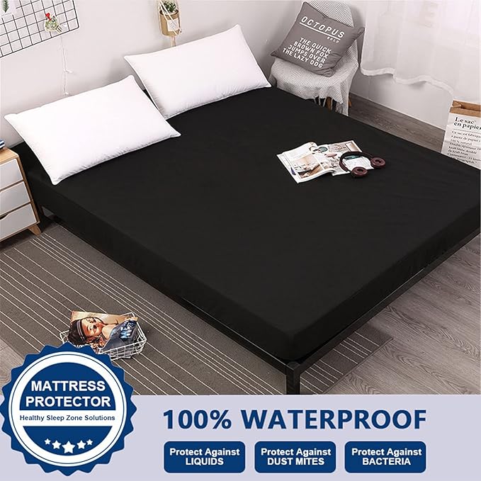 Waterproof Mattress Protector | Fitted Breathable Mattress Cover - Image 11