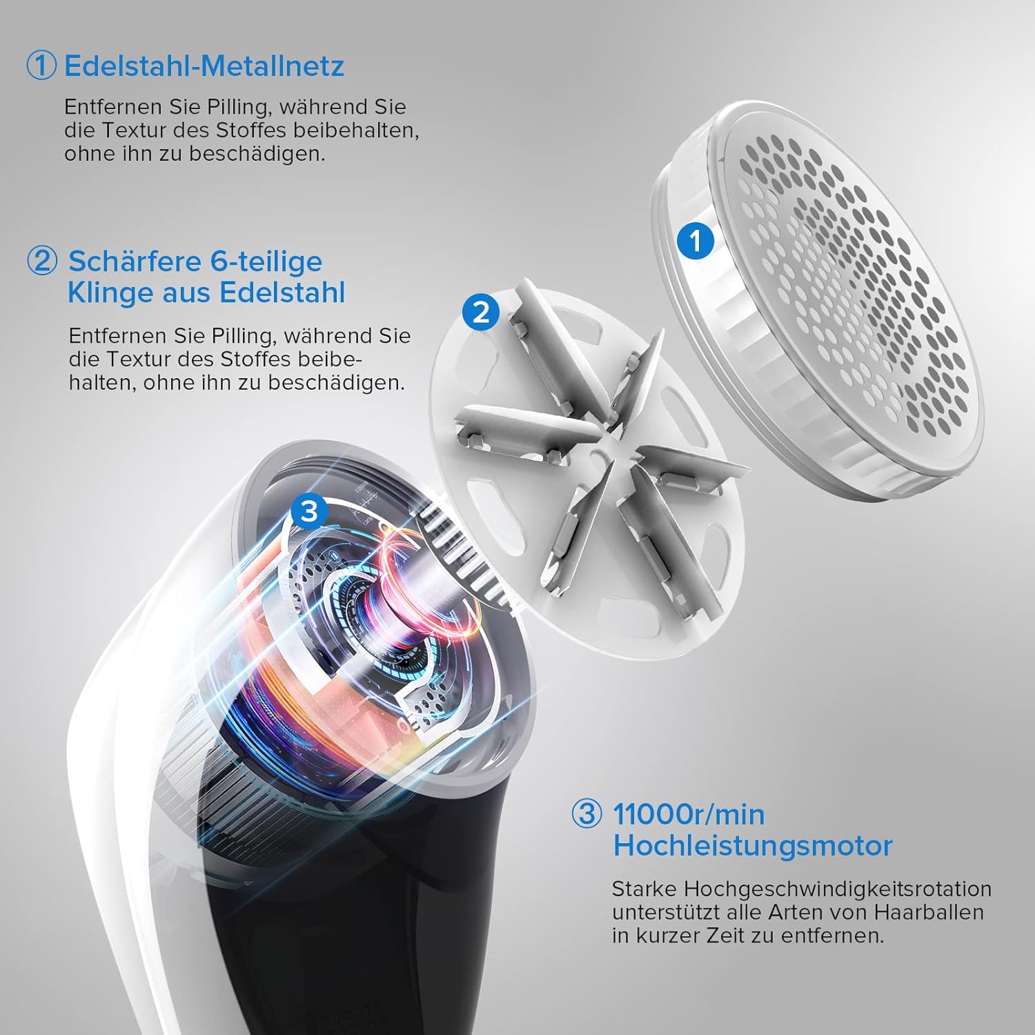 M23 Portable Lint Remover USB Rechargeable Lint Remover for Various Fabrics With Screen Power Display - Image 4