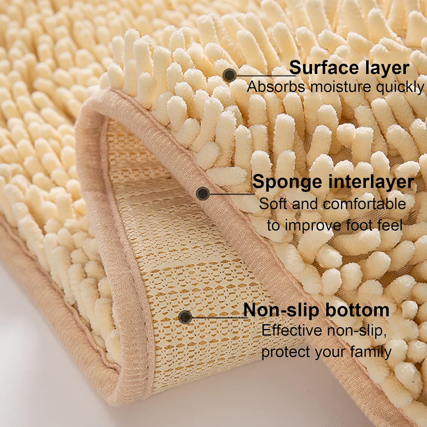 Nonslip water absorbent MicroFiber door away mats 40x60cm (random color) - Image 6