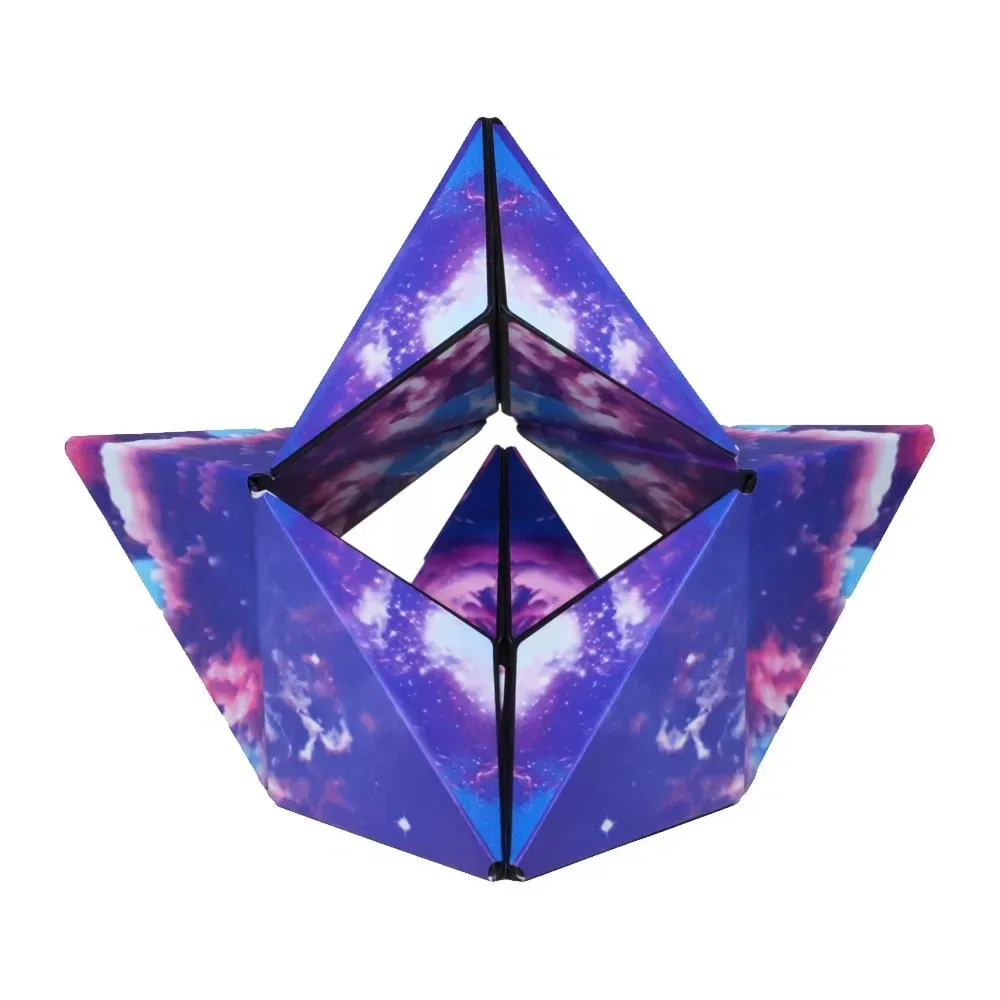 1pc 3D Magic Cube Geometric Space Three-dimensional Decompressing Toy - Shashibo Cube | Cube For Kids | Toys For Babies - Random Color - Image 3