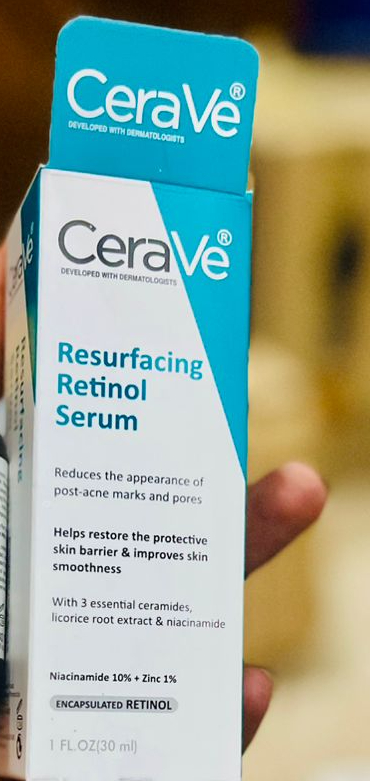 Resurfacing Retinol Facial Serum - Gentle Formula for Acne-Prone Skin, Pore Refining & Texture Smoothing - Image 2