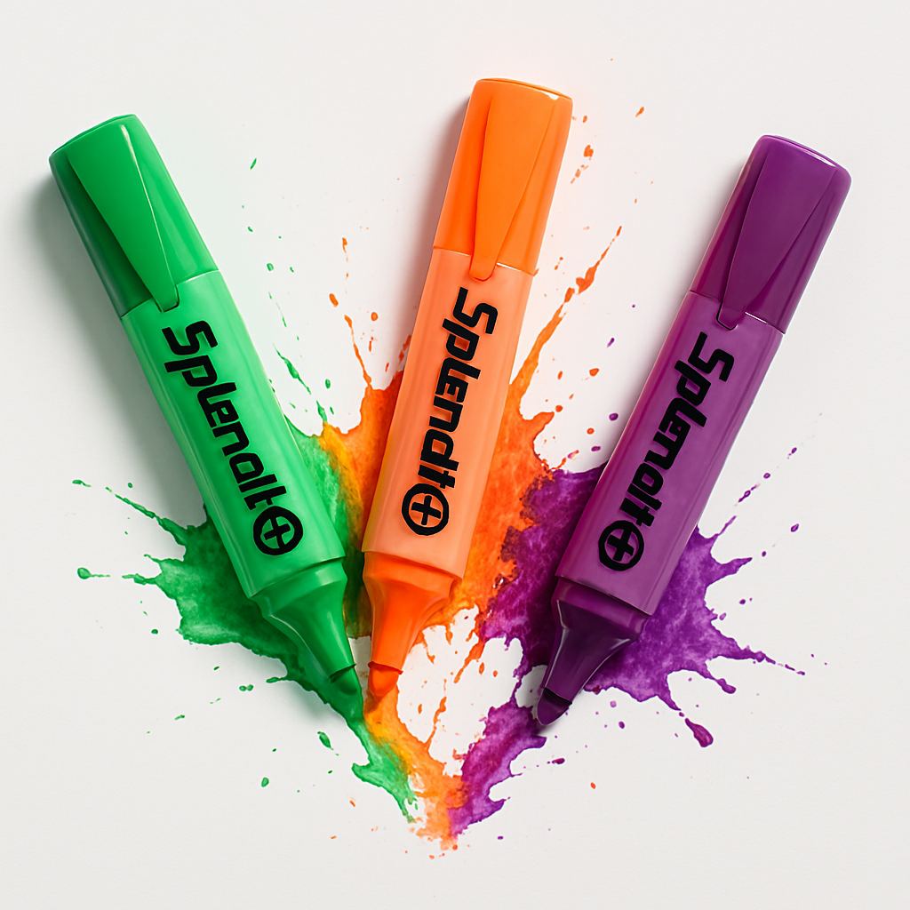 Pack of 3 Highlighters - Vibrant, Long-Lasting, Smooth Ink for Study, Office & Creative Use - Image 9