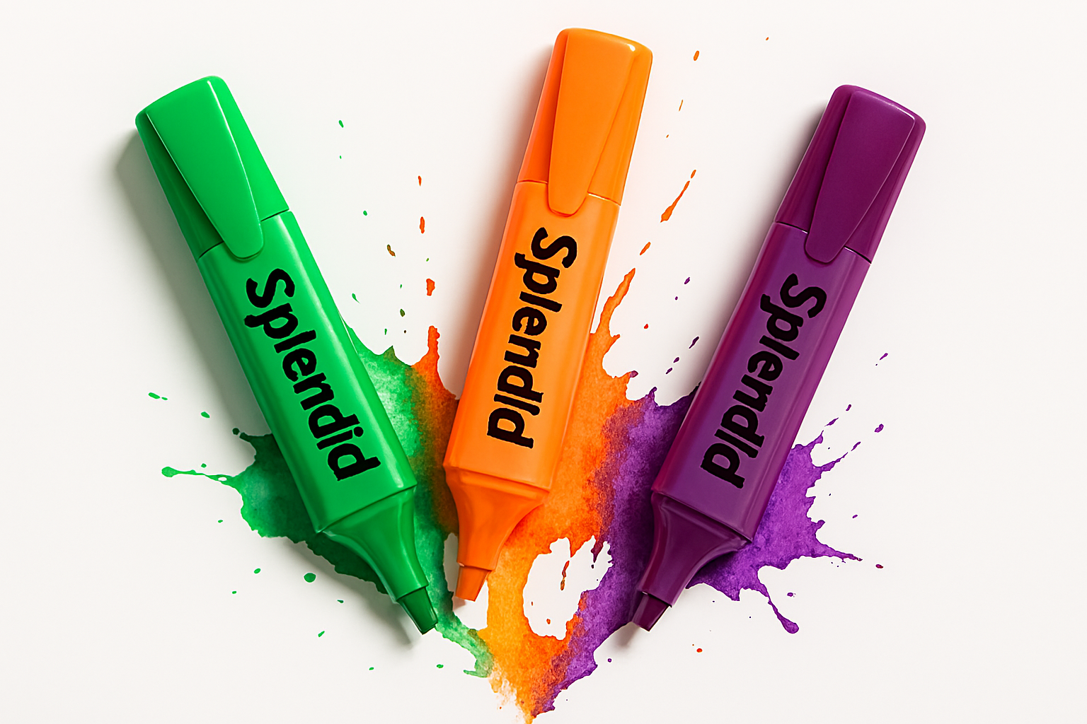 Pack of 3 Highlighters - Vibrant, Long-Lasting, Smooth Ink for Study, Office & Creative Use - Image 2