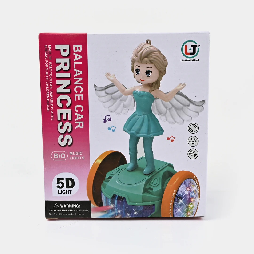 Princess Balance Car With Light & Music | Best Quality Princess Doll | Doll For Baby Girls | Random Color - Image 2