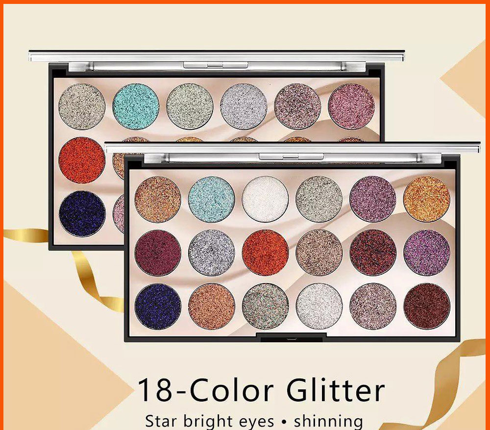 Mocallure Professional 18-Color Glitter Eyeshadow Palette – Bold, Shimmering Shades for Every Look - Image 5