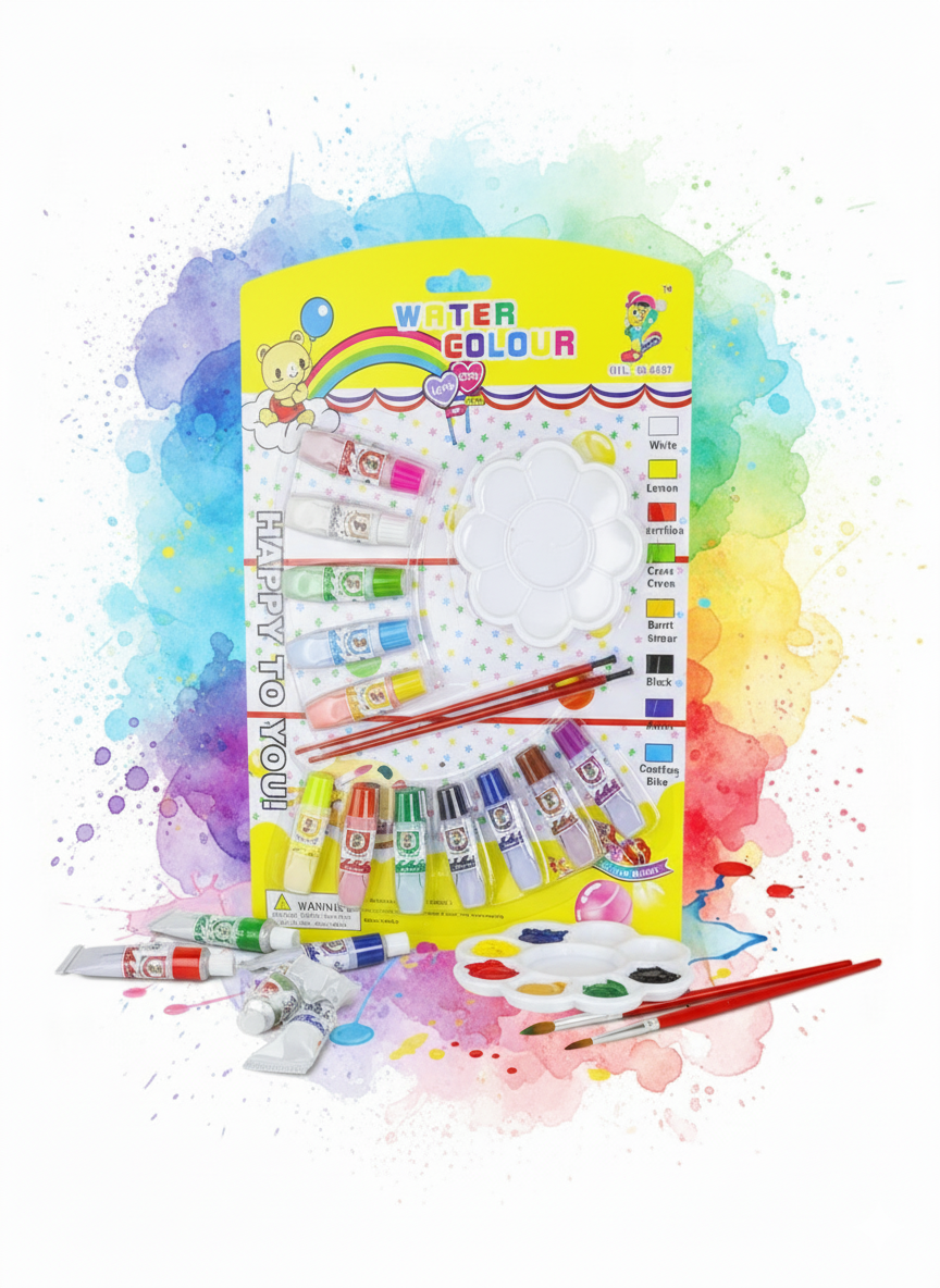 Water Color Painting Set with Brushes and Palette - Vibrant Watercolor Paints, High-Quality Brushes, and Mixing Palette for Artists, Students, and Hobbyists - Image 3