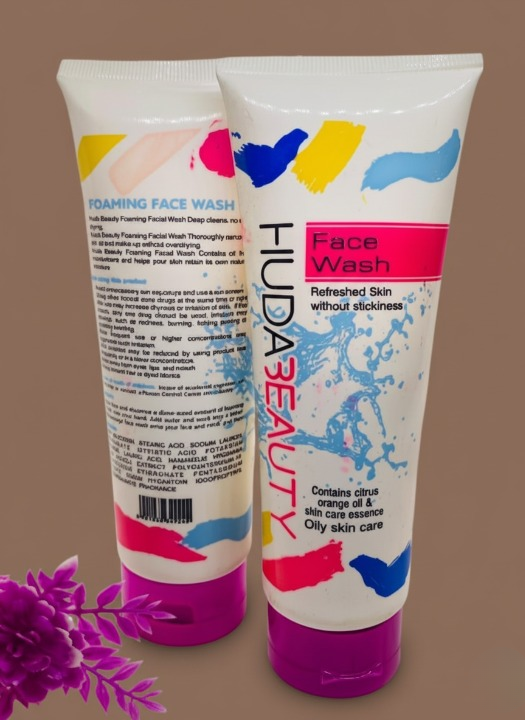 Huda Beauty Face Wash 100ml - Gentle Liquid Cleanser for Oily Skin, Deep Cleansing & Refreshing Daily Skincare Formula - Image 3
