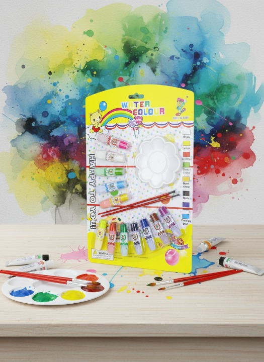 Water Color Painting Set with Brushes and Palette - Vibrant Watercolor Paints, High-Quality Brushes, and Mixing Palette for Artists, Students, and Hobbyists - Image 2