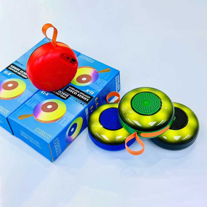 RGB wireless stereo subwoofer mini speakers with FM radio sound activated led portable bluetooth speaker support TF/USB function (Random Color) - Image 8