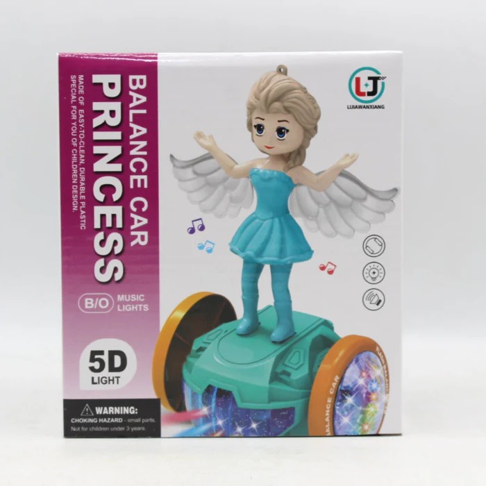 Princess Balance Car With Light & Music | Best Quality Princess Doll | Doll For Baby Girls | Random Color - Image 6