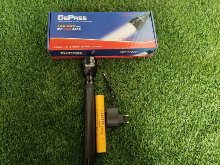 NEW EMERGENCY GePass Rechargeable LED Flashlight, 100,000 Hours of LED Life, Long Range Beam, CREE LED, Outdoor and Indoor Lights, Bright Light, Camping Torch | GeePas RL 601 - Image 9