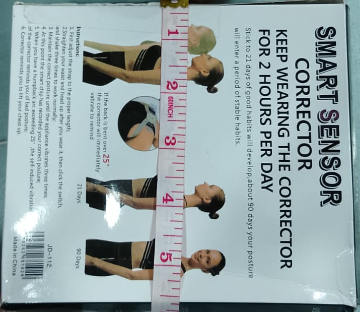 Adjustable Spine Back Support Posture Sensor Belt chargeable - Image 3