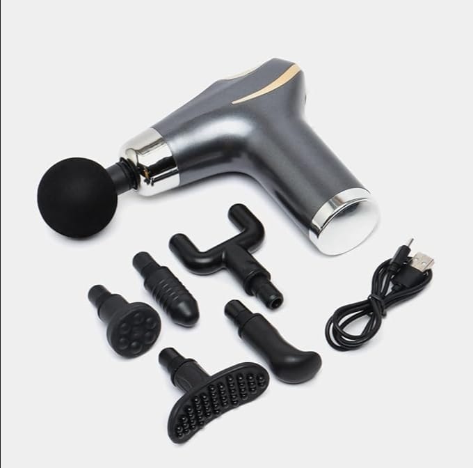 Compact Power Massager Gun with 6 Interchangable heads CY-002 - Image 3