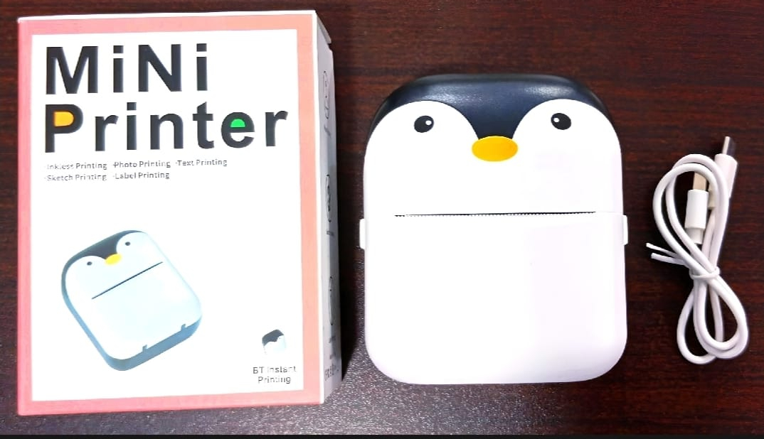 The Adorable Penguin Design Rechargeable Portable Mini Printer (random color) - Image 3