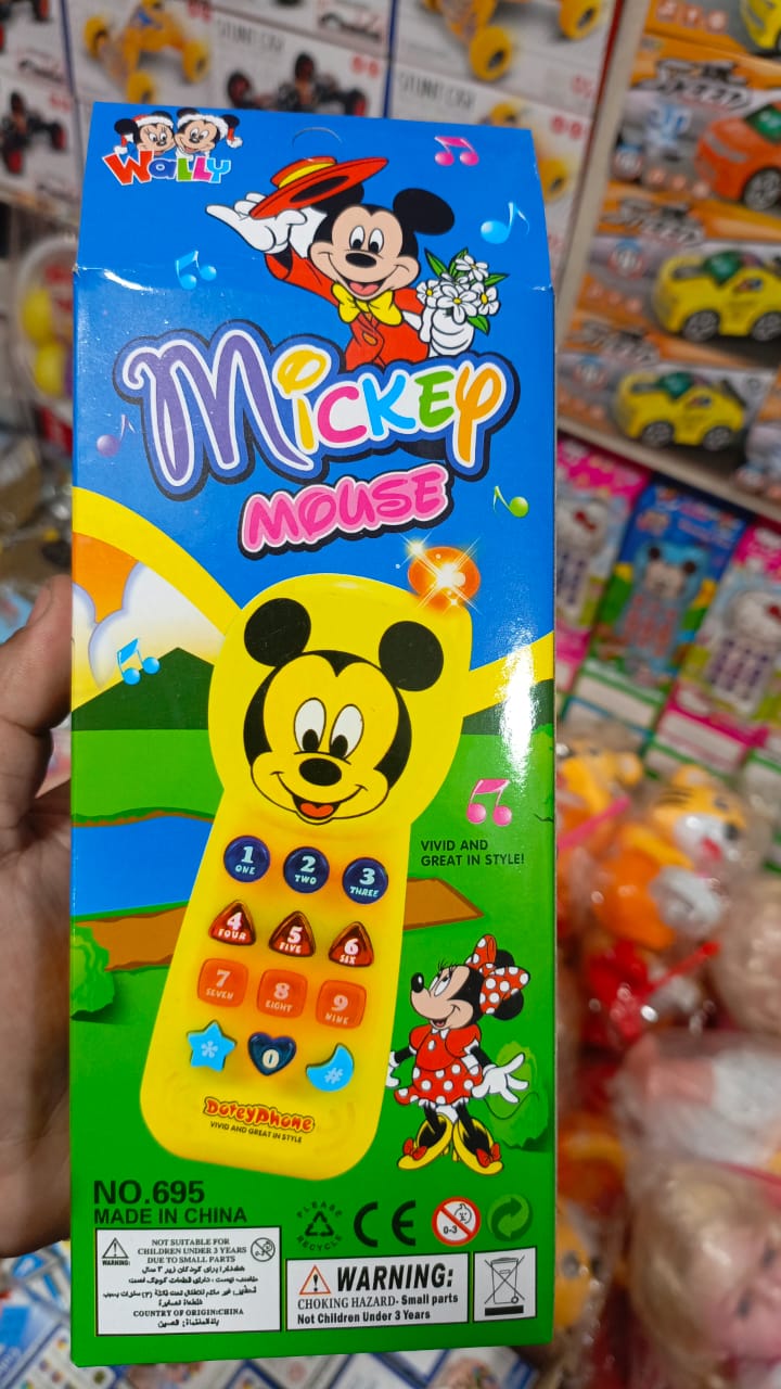 Micky Mouse Musical Toy Phone for Kids(Random color) - Image 4
