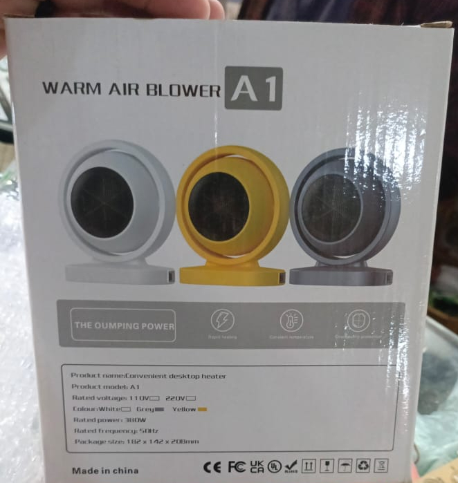 Mini Electric Heaters Warmer Wind Portable 380w Heating Intelligent Air Fan Heater Desktop Blower (random color) - Image 9