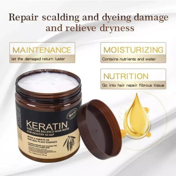 Sealed Packed | Keratin Hair Mask Treatment Your Secret to Shiny, Healthy Hair 500ml - Image 3