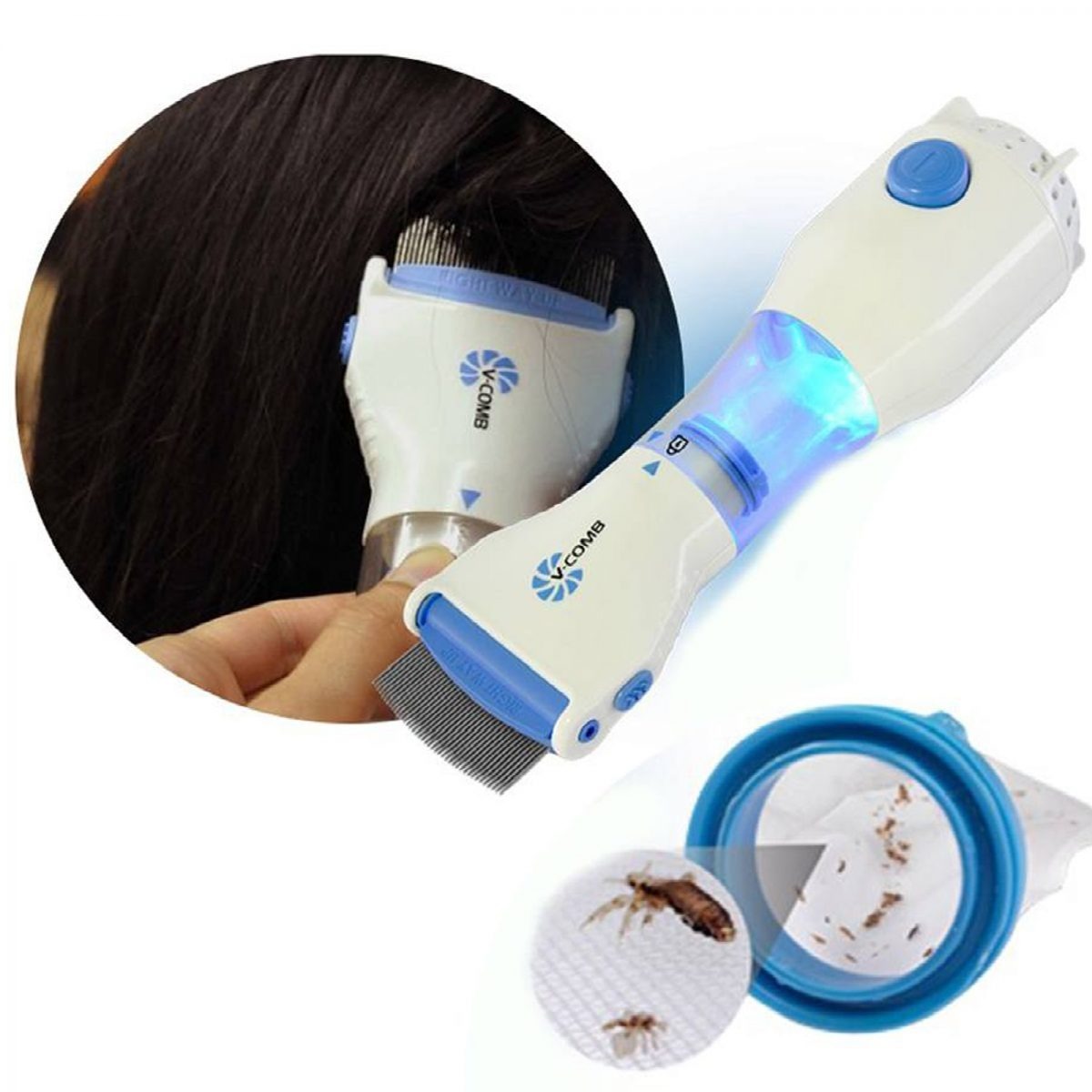 Electric Anti Lice V Comb Machine Smart, Compact and Sleek Design (with box) - Image 2