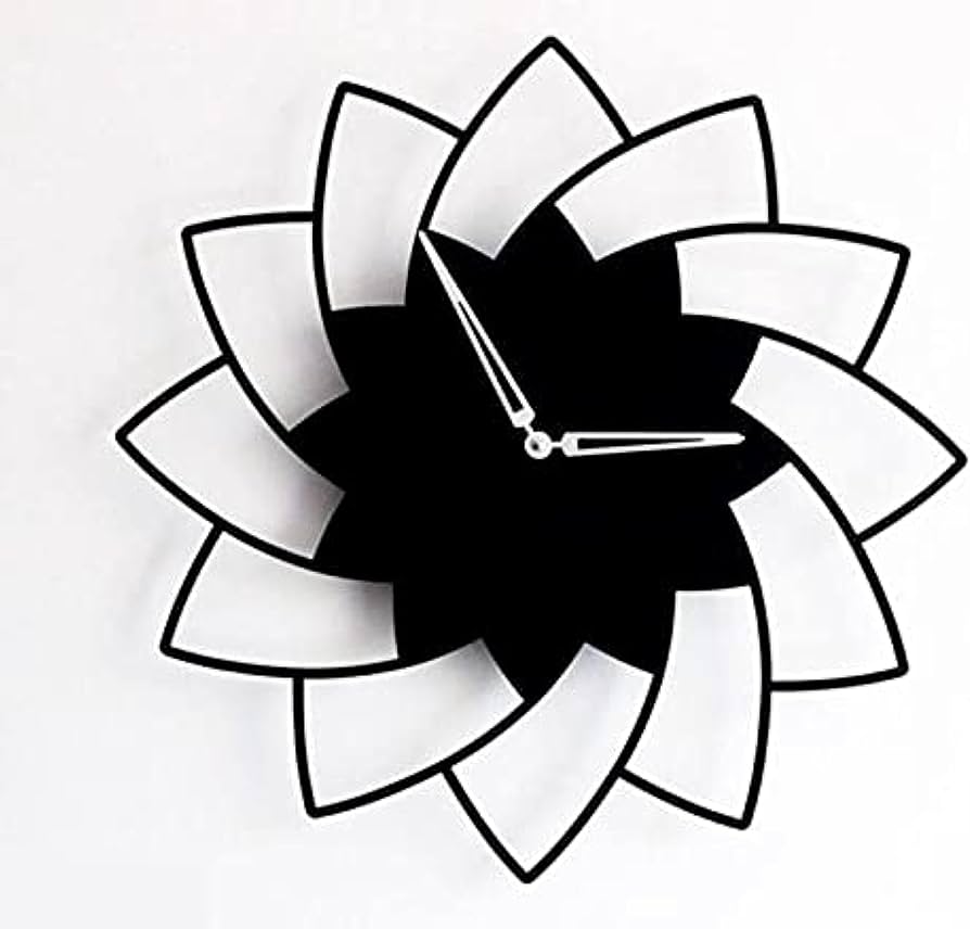 3D WOODEN FLORAL WALL CLOCK Modern Home Decorations for Living Room,Bedroom - Image 3