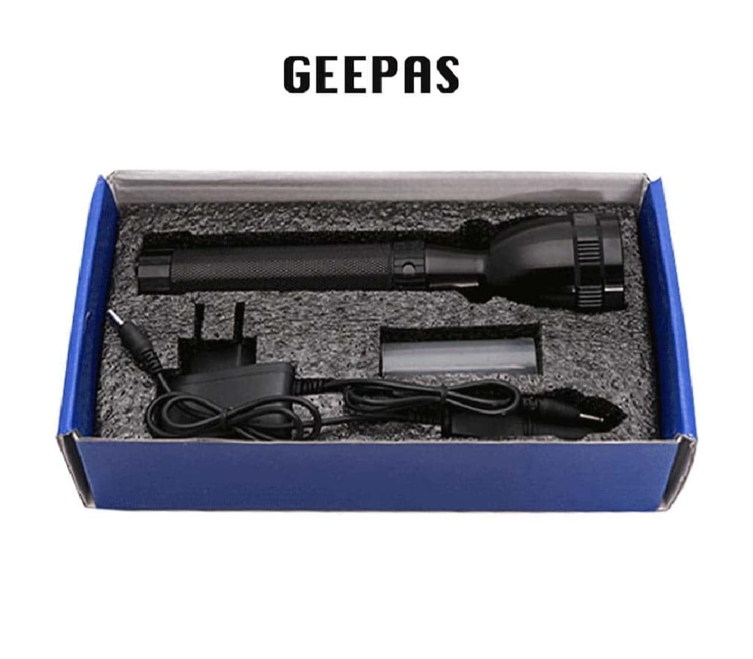 NEW EMERGENCY GePass Rechargeable LED Flashlight, 100,000 Hours of LED Life, Long Range Beam, CREE LED, Outdoor and Indoor Lights, Bright Light, Camping Torch | GeePas RL 601 - Image 6