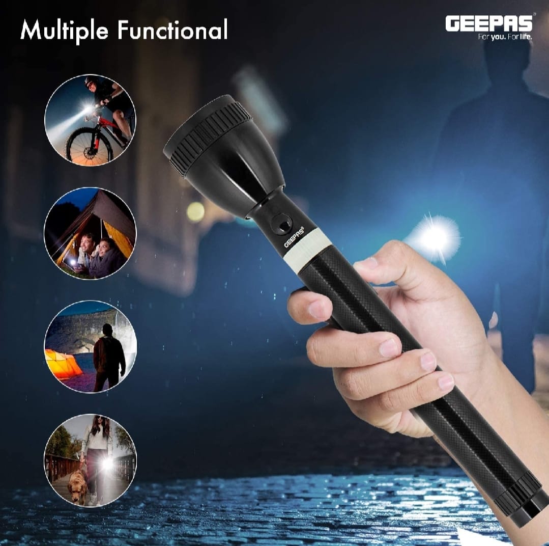 NEW EMERGENCY GePass Rechargeable LED Flashlight, 100,000 Hours of LED Life, Long Range Beam, CREE LED, Outdoor and Indoor Lights, Bright Light, Camping Torch | GeePas RL 601 - Image 8