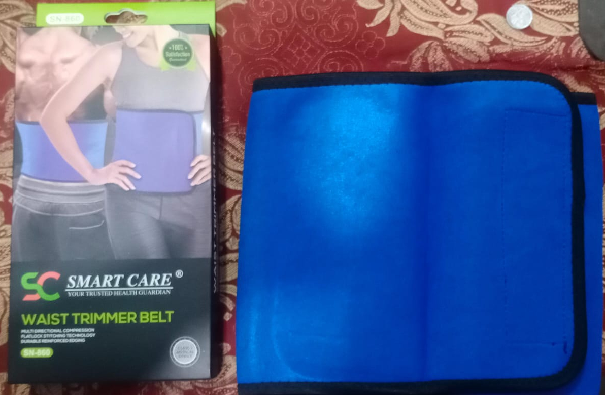 SN-860 Smart Care Waist Trimmer Belt - Free Size Adjustable Compression Sports Belt for Fitness, Weight Lifting & Abdominal Support - Image 3