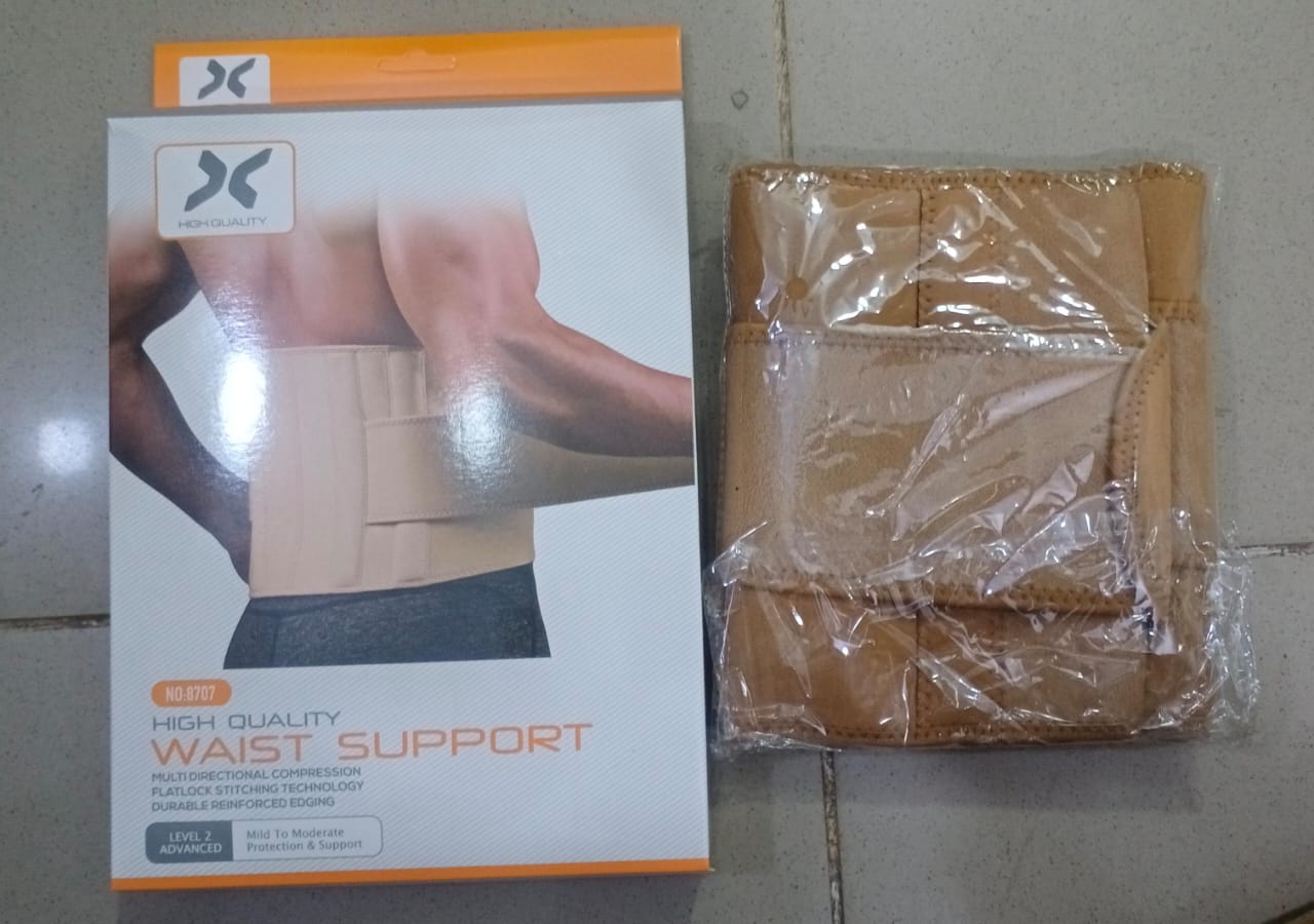 Waist Support Waist Trimmer Weight Loss Slimming Belt | Fitness Belt Back Waist Support Sweat Belt Waist Trainer | Double Support | Free Size Adjustable | Gym Equipment ( Random Color ) - Image 9