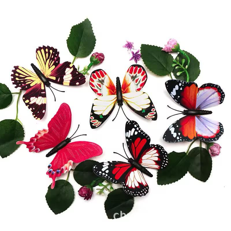 Pack of 12 3D Simulation Butterfly Fridge Magnet Decoration Craft buterfly magnets Butterfly Picks Ornaments Wall Decor (Random Design) - Image 3