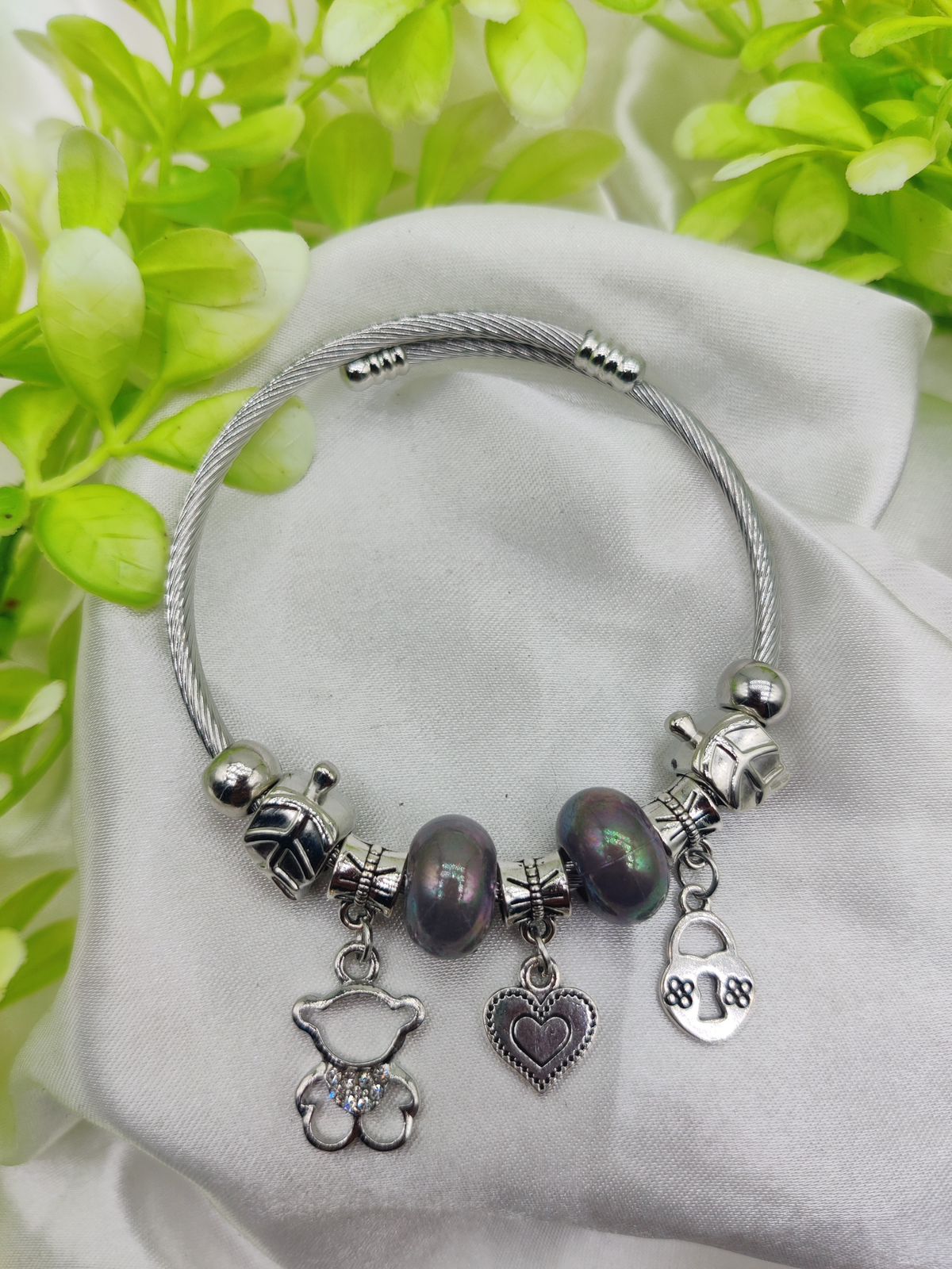 1 Piece Imported Pandora Charm Bracelet with Elegant Pearl Accents and Cute Charms | Best Quality Bracelet For Girls & Women | Girls & Women Jewellery - Image 2