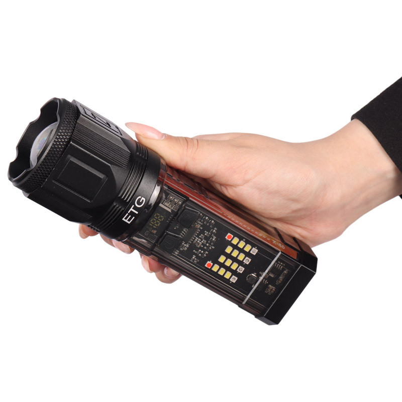 X-46 Multifunctional Flashlight - Telescopic Zoom, Type-C Charging, Power Bank & Multiple Light Modes - Image 7