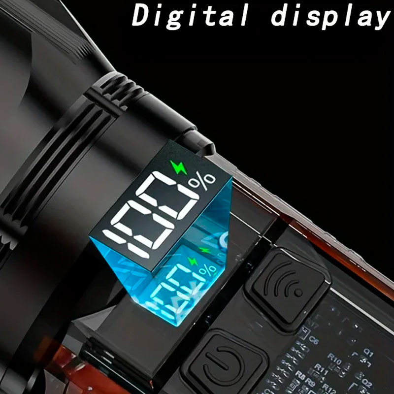 X-46 Multifunctional Flashlight - Telescopic Zoom, Type-C Charging, Power Bank & Multiple Light Modes - Image 12