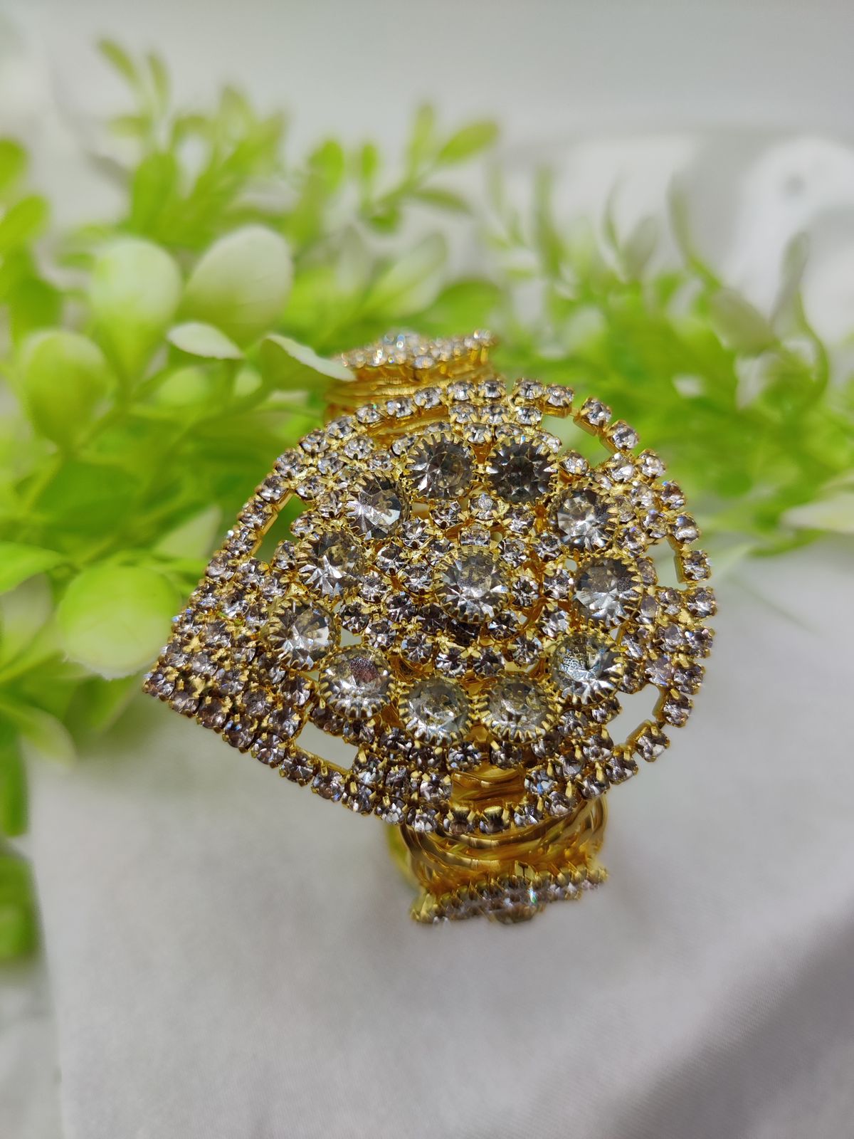 Imported Royal Sapphire Glam Bracelet | Golden Sapphire Elegance Bracelet | Adjustable Bracelet – Best Quality Artificial Bracelet For Girls & Women ( Random Color ) - Image 4