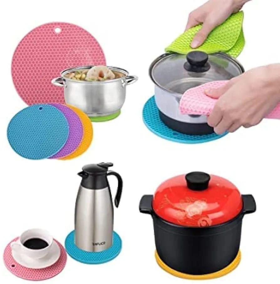 Multifunction Original Heat Resistant Silicone Mat Nonslip Pads Pot Holder Table Place mat (random color) - Image 6
