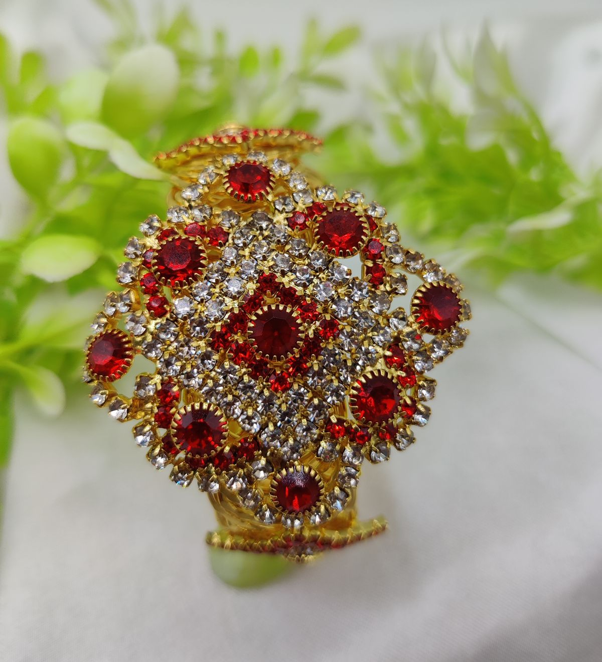 Imported Elegant Crystal Studded Bracelet | Regal Crystal Bracelet | Adjustable Bracelet – Best Quality Artificial Bracelet For Girls & Women - Random Color - Image 4